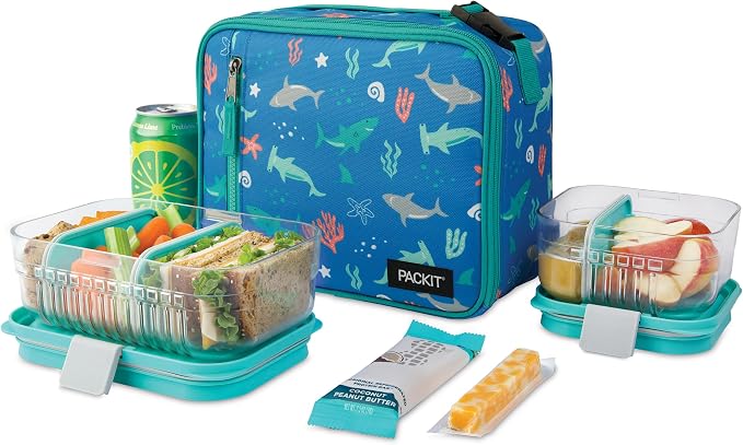 PackIt Freezable Classic Lunch Box, Sea Shark, Built - Image 5