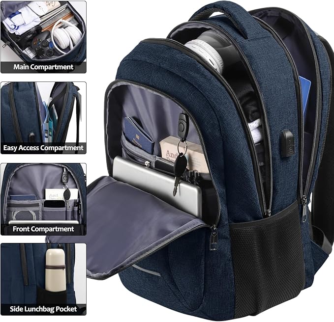 Backpack for Men Women, School Backpacks for Teen Boys, Business Anti Theft - Image 2