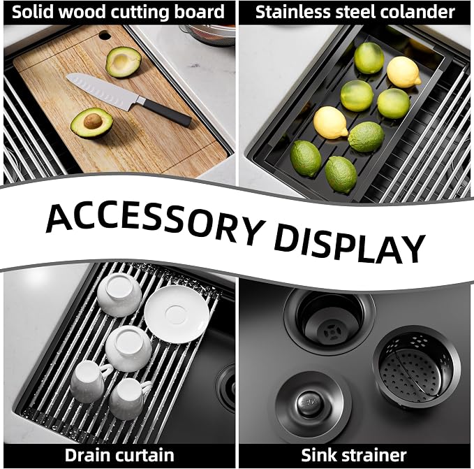 30 Inch Undermount Kitchen Sink Stainless Steel, 30x19 Undermount Workstation - Image 5