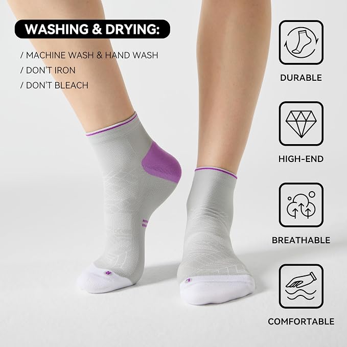 CS CELERSPORT 2/5 Pairs Ankle Compression Socks - Image 3
