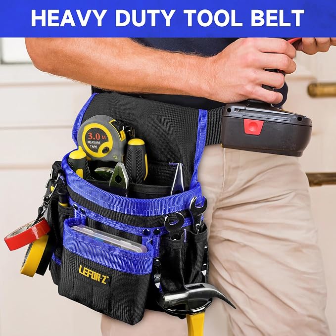 Tool Belt, Magnetic Tool Pouch, 14-Pockets Tool Belts - Image 8