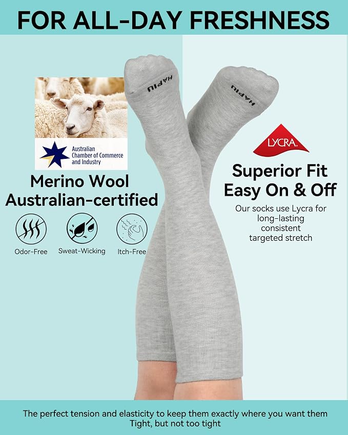 HAPIU Merino Wool Soft Compression Socks - Image 4