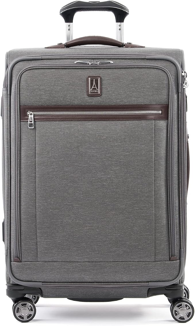 Travelpro Platinum Elite Softside Expandable Checked Luggage, 8 Wheel Spinner by Travelpro