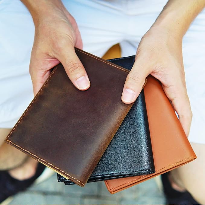 Polare RFID Blocking Napa Leather Passport Holder Travel Wallet - Image 2