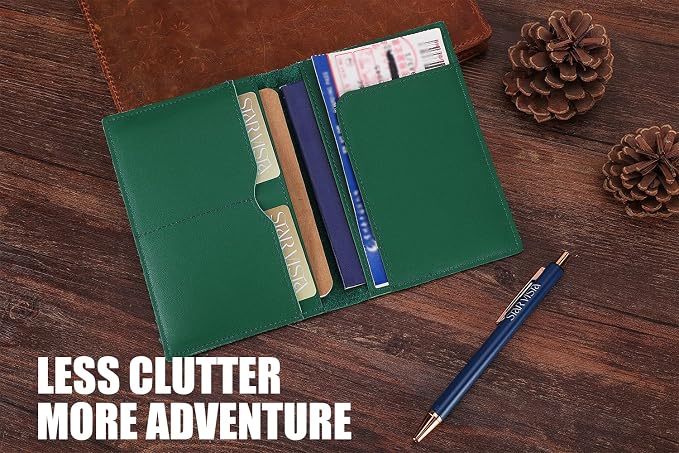STAR VISTA Albatross Leather Travel Passport Holder, Minimalist Design - Image 6