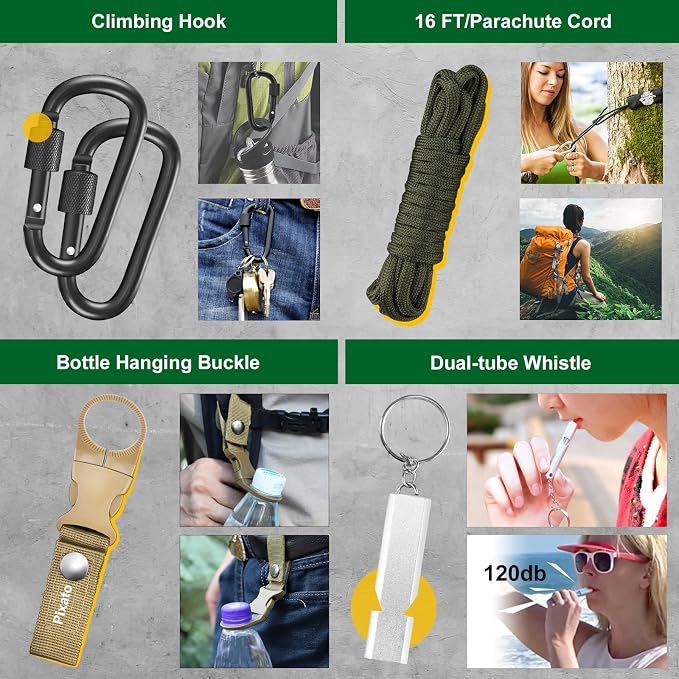 Gifts for Men Dad Fathers Day, 34 in 1 Survival Gear and Equipment, Emergency - Image 6
