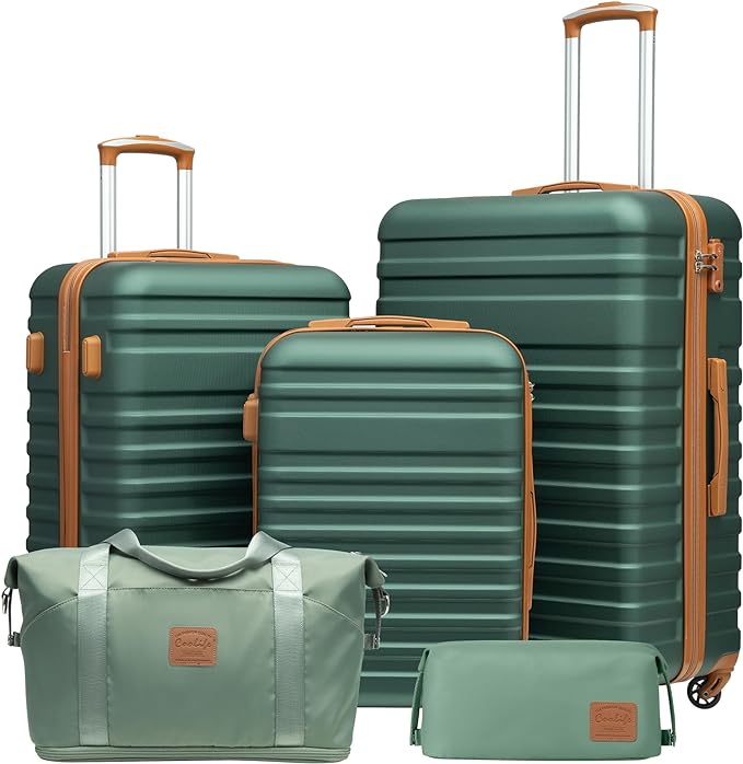 Coolife Suitcase Set 3 Piece Luggage Set Carry On Hardside Luggage by COOLIFE