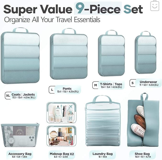 Veken 9/11 Set Compression Packing Cubes - Image 2