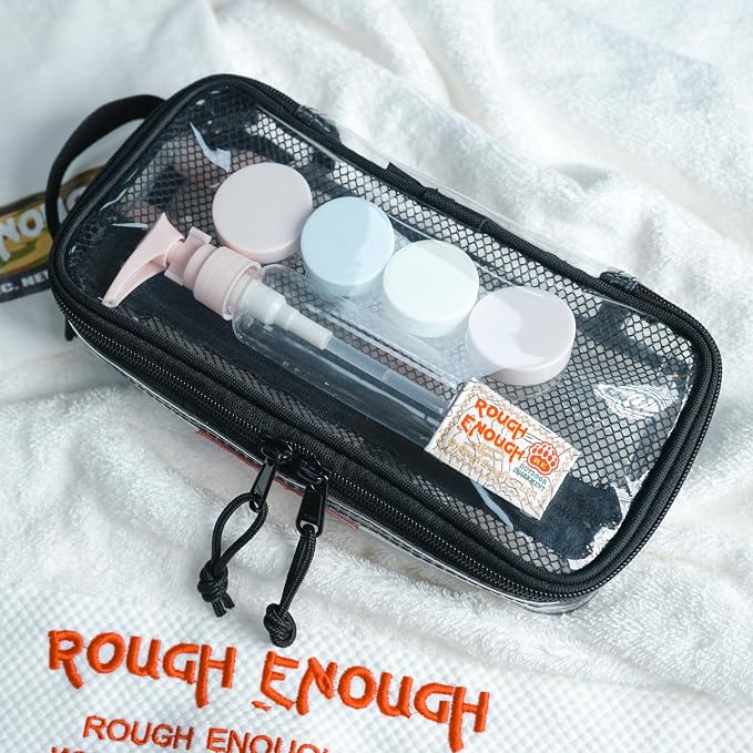 Rough Enough Clear Travel TSA Approved Toiletry Bag Small Toothbrush Case - Image 8