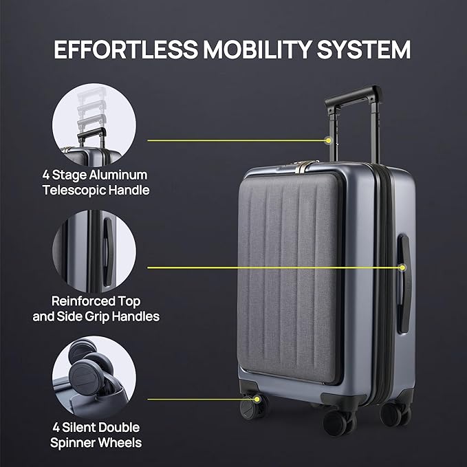 NINETYGO Carry on Luggage 22X14X9 Airline Approved - Image 5