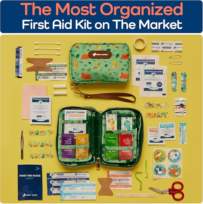 KeepGoing Travel First Aid Kit for Kids – 130 Pc. for Car, Diaper Bag & Backpack - Image 3
