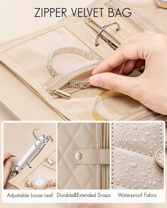 Vlando Travel Jewelry Organizer Case, Teacher Appreciation Gifts, Jewelry - Image 4
