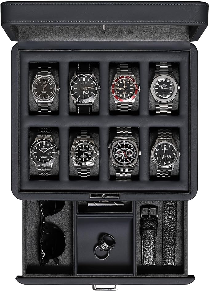 ROTHWELL 8 Slot Leather Watch Box by RothwellSanFrancisco
