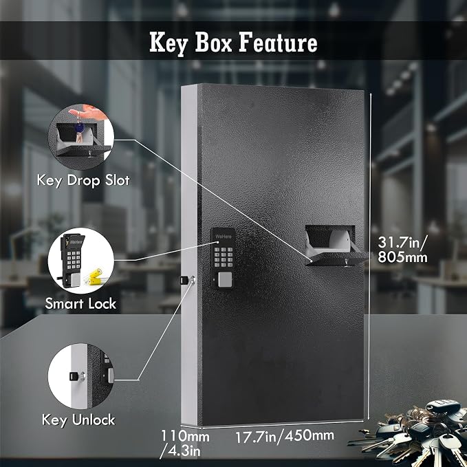 WeHere 104 Keys Lock Box Wall Mount - Image 2