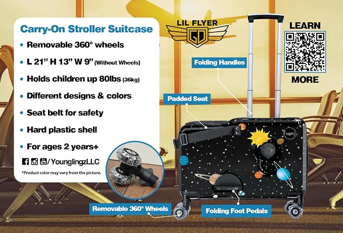 Younglingz LIL FLYER GO Version 2 Ride On Suitcase - Image 10