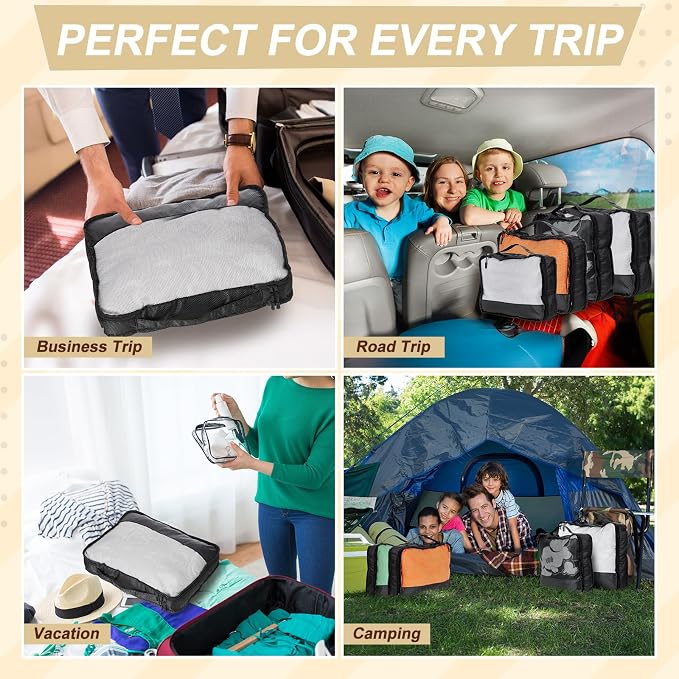 5 Pcs Packing Cubes for Suitcase Large Travel Cubes Carry on Luggage Organizer - Image 7