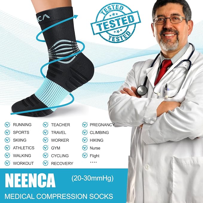 NEENCA Medical Compression Socks—2 Pairs, Ankle Socks - Image 7