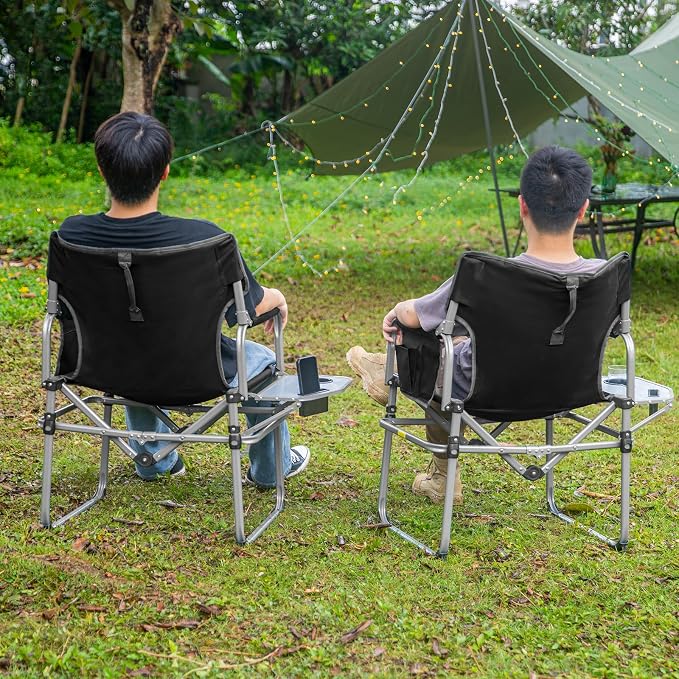 Romswi Director Chairs for Outdoor, Folding Camping Chair, Compact Directors - Image 2