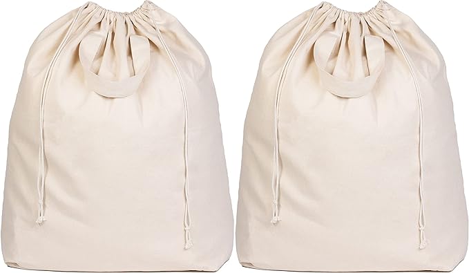 Canvas Laundry Bags by OrganicCottonMart