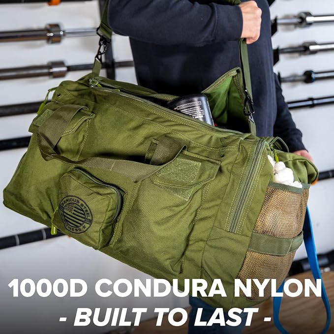Serious Steel Fitness Heavy Duty 1000D Nylon Duffel Gym Bag - Image 2