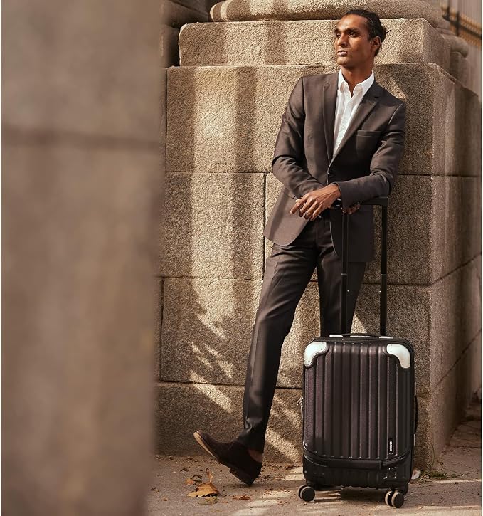 LEVEL8 Grace Carry on Luggage, 20 Inch Hard Shell Suitcases - Image 2