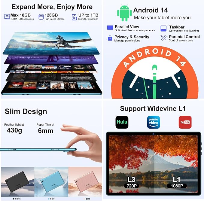 2025 Android Tablet 10.1 Inch Android 14 Tablets - Image 3