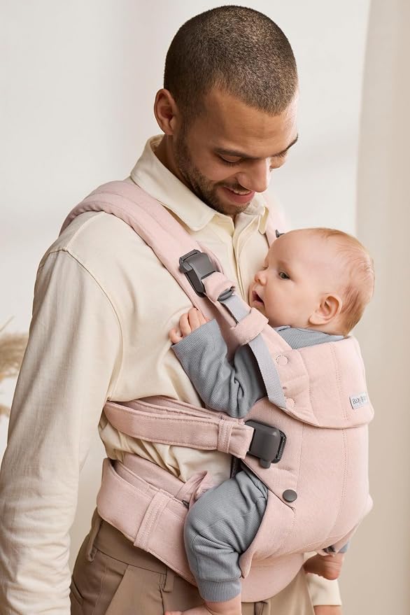 BabyBjörn Baby Carrier Harmony, Light Pink, Woven Mélange | 3-in-1 Ergonomic - Image 2