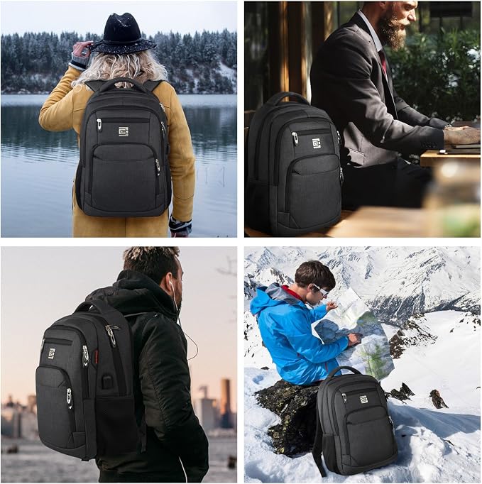 Laptop Backpack, Business Travel Anti Theft Slim Durable Laptops Backpack - Image 7