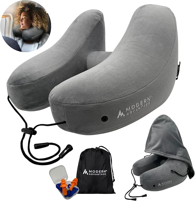 Modern Advantage Inflatable Travel Pillow by ModernAdvantage