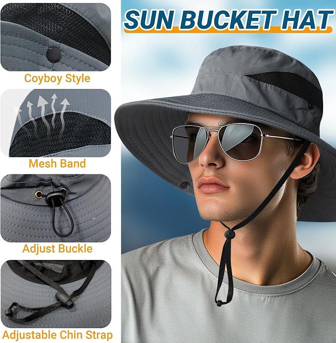 NPQQUAN Ponytail Sun Bucket Hats - Image 5