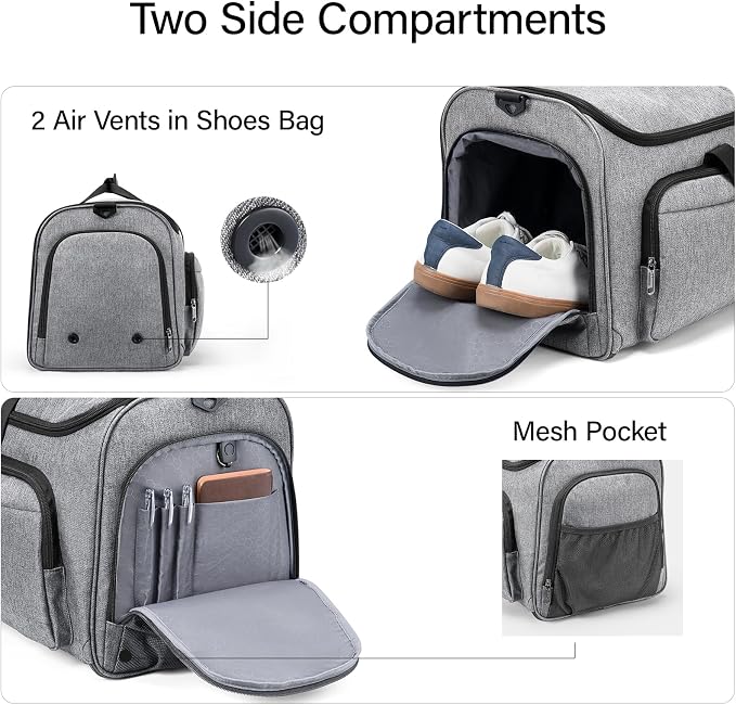 Hanke Carry on Garment Bags for Travel, Convertible Duffle Bag Luggage Bag - Image 3