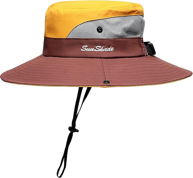 Womens Summer Sun Hat Beach Hat Wide Brim Outdoor UV Protection Hat Foldable by AEFSHAN