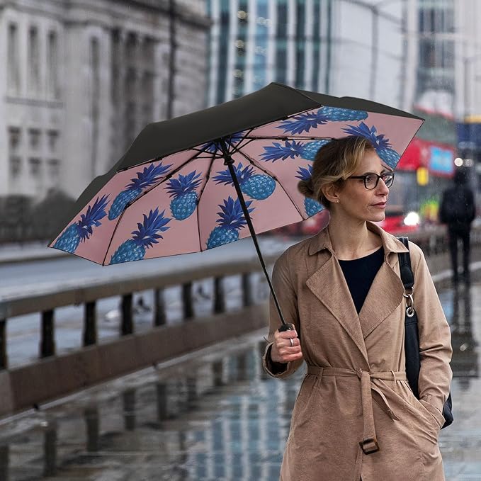 LLanxiry Compact Travel Umbrella, Mini Windproof Umbrellas - Image 7