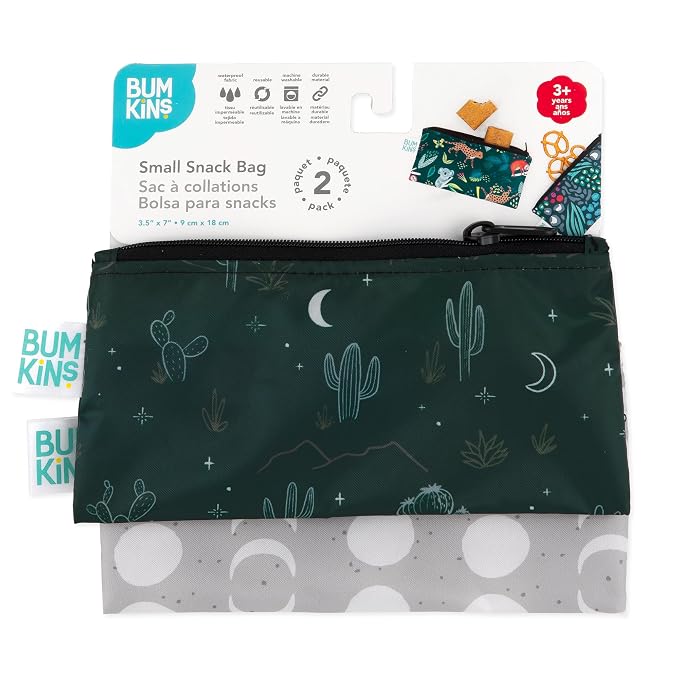 Bumkins Reusable Snack Bags, for Kids School Lunch and for Adults Portion - Image 6