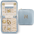 Vlando Mother's Day Gift for Women Girls, L Initial Travel Jewelry Case by VLANDO