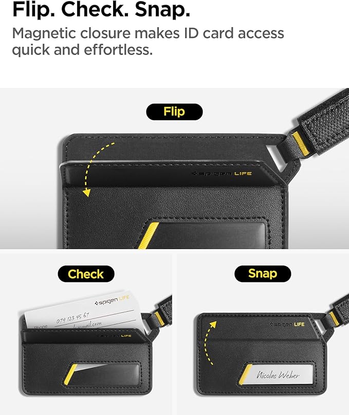 Spigen Life Luggage Tags Premium Velo Vegan Leather ID Label - Image 3