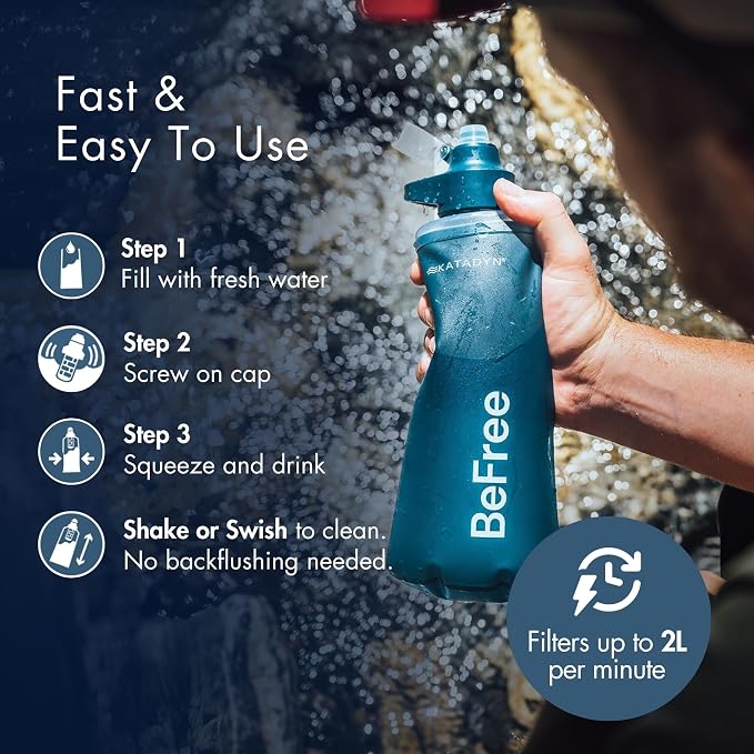 Katadyn BeFree 1.0L Ultralight Collapsible Water Filter Bottle - Image 4