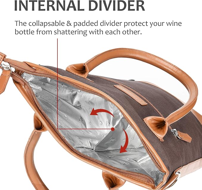 Tirrinia Insulated Wine Gift Carrier Tote - Image 3