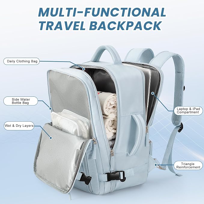 Beraliy Travel Backpack for Women Men, Carry On Backpack, 16 inch Laptop - Image 3