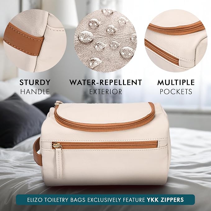 ELIZO Premium REAL Leather Toiletry Bag - Image 5