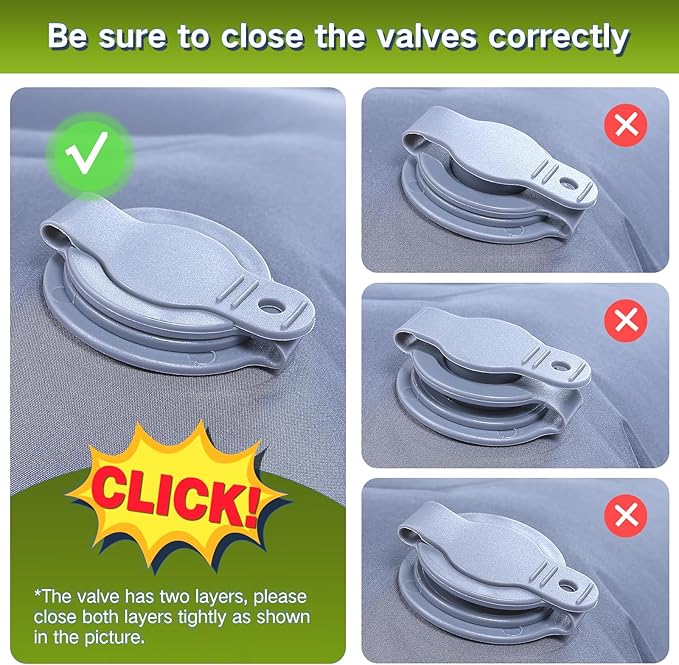 Double Sleeping Pad Camping, Self Inflating 6'' Extra-Thick 2 Person Pillow - Image 5