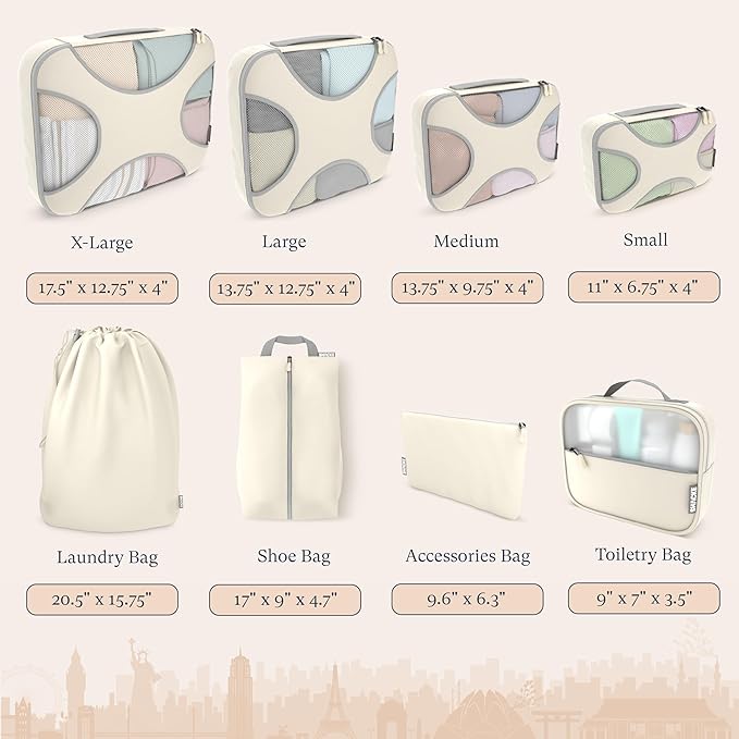 Shacke Premium 8 Packing Cubes Set - Image 4