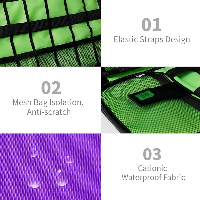 Electronics Travel Organizer, Portable Waterproof Electronic Travel Storage Bag - Image 3