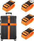 Luggage Straps for Suitcases TSA Approved Travel Belt 4 Pack by Chelmon by Chelmon