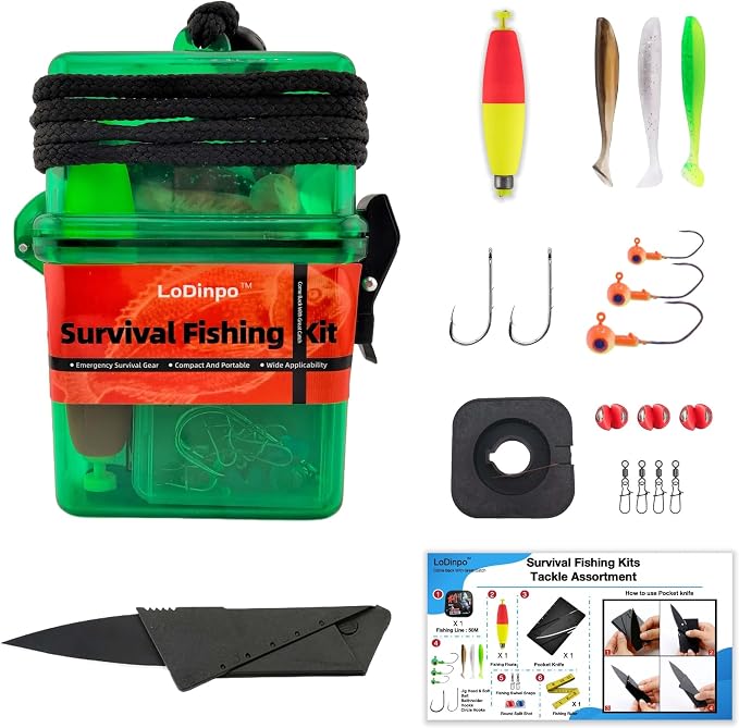 Mini Survival Fishing Kit Small Emergency Fishing Gear Box Pocket Fishing by Unknown