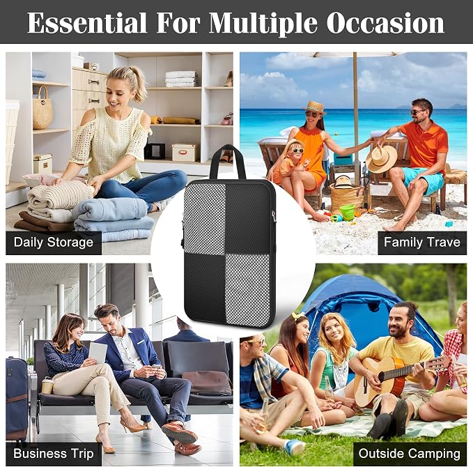 8 Set Compression Packing Cubes Travel, Lightweight Expandable Travel Cubes - Image 7