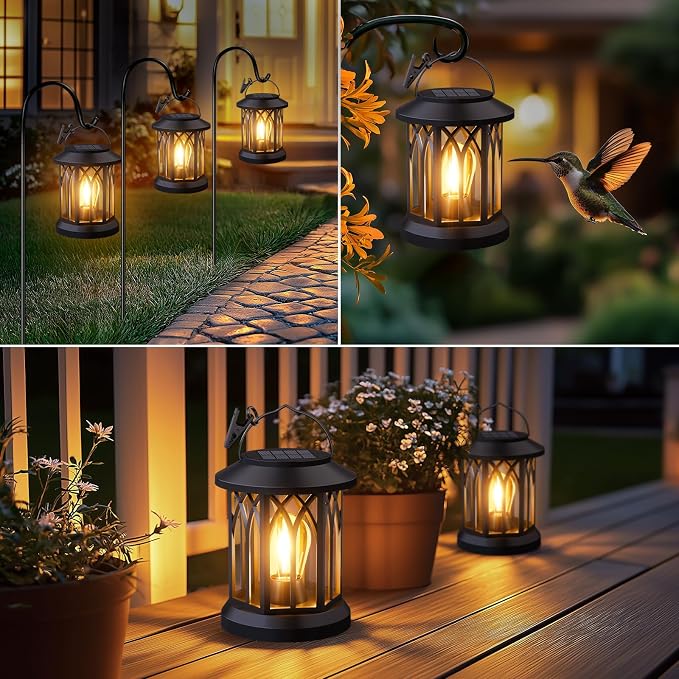 Solar Lanterns Outdoor Waterproof 4-Pack: Hanging Solar Lights - Image 6