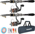 PLUSINNO Fishing Rod, Telescopic Fishing Rod and Reel Combo, Collapsible Travel by PLUSINNO