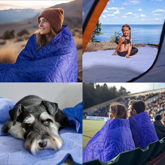 Outdoor Waterproof Blanket, Foldable Fleece Stadium Blanket - Image 6
