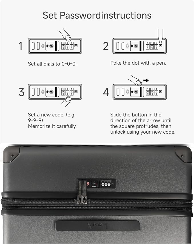 LUGGEX Luggage with Spinner Wheels, Polycarbonate Expandable Hard Shell Suitcase - Image 7